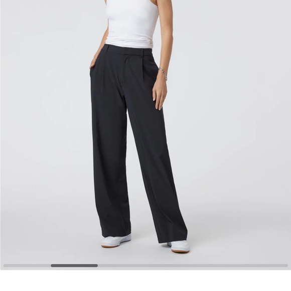 Vuori Dark Navy Wide Leg Tailored Villa Trouser Pants - Picture 2 of 10